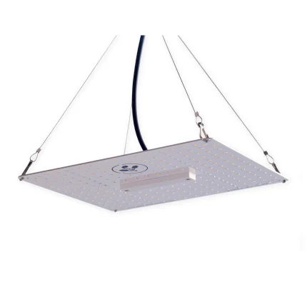 O LED 65W Samsung LM281B+ Pro é composto por um quadrado de metal branco feito de metal, com chips de LED na parte de baixo espalhados uniformemente entre si. Os chips, quando desligados, são amarelos.