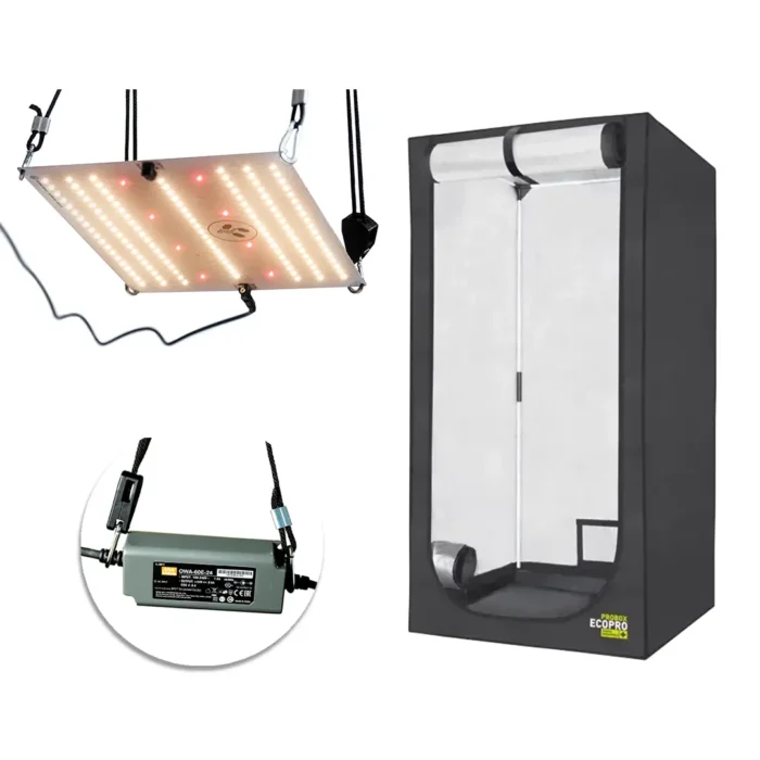 Kit de Cultivo Indoor - Quantum Board 65W Samsung LM301H + Estufa ECOPRO 60x60x140cm - Imagem 1